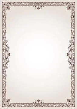 Decorative border frame vector 库存插图