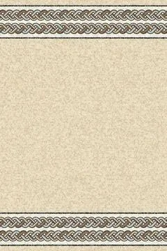 Decorative border pattern with mosaic tile, seamless vector illustration Stock Illustration