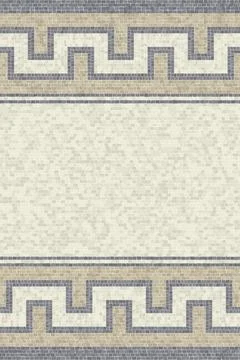 Decorative border pattern with mosaic tile, seamless vector illustration Stock Photos