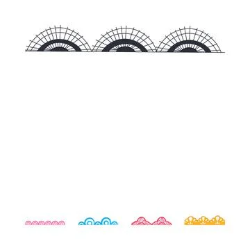 Decorative border patterns creating elegant design elements イラスト素材