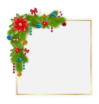 Decorative border from a traditional christmas elements イラスト素材