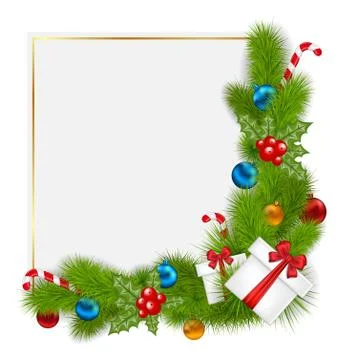 Decorative border from a traditional christmas elements Stock Illustration