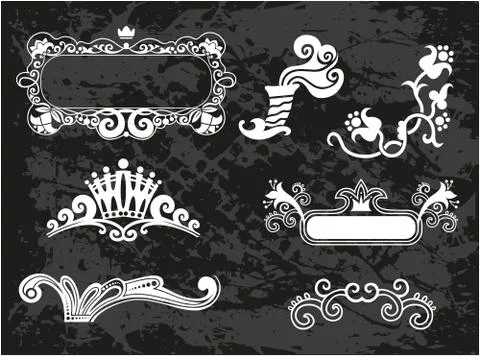 Decorative borders and frames Stock Illustration