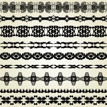 Decorative borders Stock Illustration