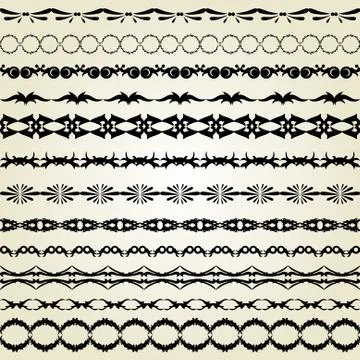 Decorative borders Illustrazione stock