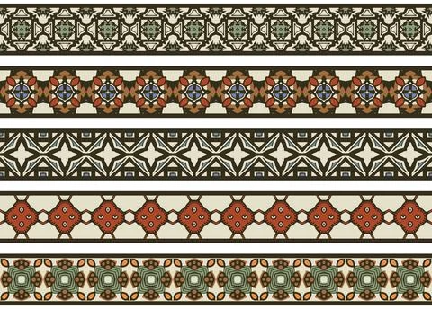Decorative borders Illustrazione stock