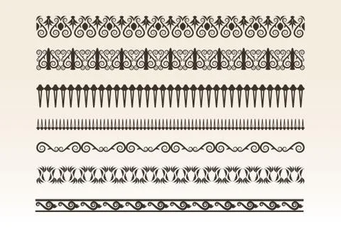 Decorative borders vector illustration Stock Illustration
