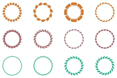 Decorative botanical frame set design Stock-Illustration