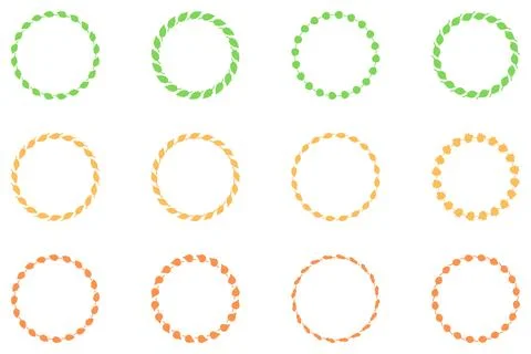 Decorative botanical frame set design Stock Illustration