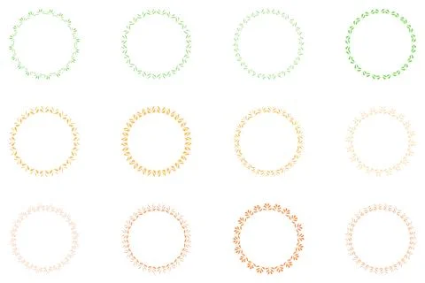 Decorative botanical frame set design Stock Illustration