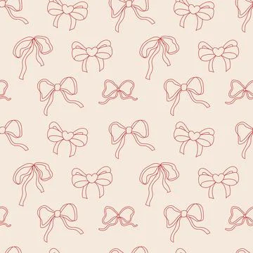 Decorative bow pattern in soft hues designed for various creative projects Stockillustratie