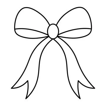 Decorative bow. Sketch. Knot. Vector illustration. 스톡 일러스트