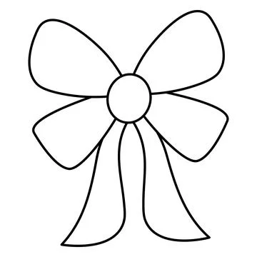 Decorative bow. Sketch. Vector illustration. Illustrazione stock