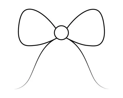 Decorative bow. Sketch. Vector illustration. 스톡 일러스트