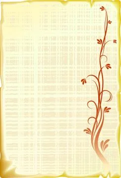Decorative branch against a background. イラスト素材