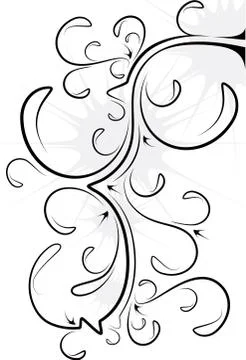 Decorative branch for design Stock Illustration