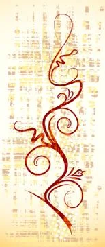 Decorative branch for design Stock Illustration