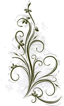 Decorative branch. Stock Illustration