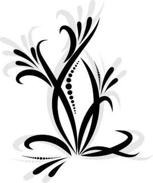 Decorative branch. 库存插图