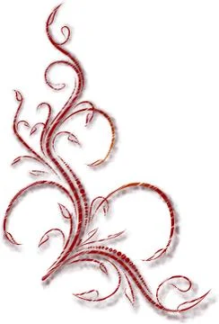 Decorative branch with shade. Vector Stock Illustration