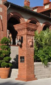 Decorative Brick Entry Column Stock Photos