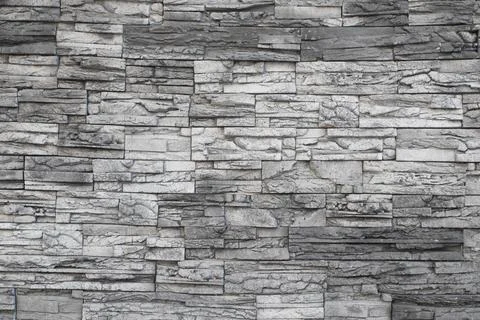 Decorative brick wall gray background Stock Photos