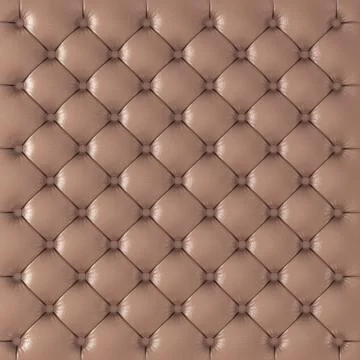 Decorative brown leather background panel with geometric pattern. 3d rendering Stock Illustration