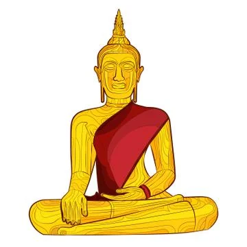 Decorative buddha statue Stock Illustration