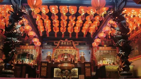 Decorative Buddhist Temple Stock Footage 122425076
