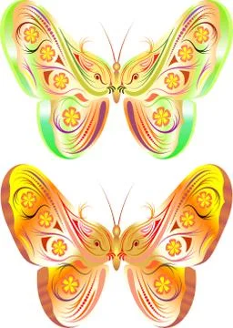 Decorative butterflies Stock Illustration