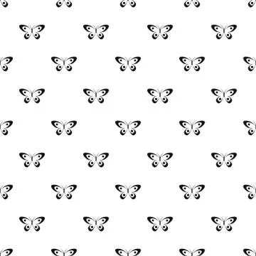 Decorative butterfly pattern seamless Illustrazione stock
