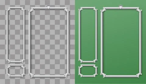 Decorative Cabinet Panels Vector Template 库存插图