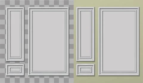 Decorative Cabinet Panels Vector Template 库存插图