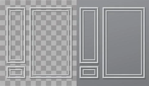 Decorative Cabinet Panels Vector Template 库存插图