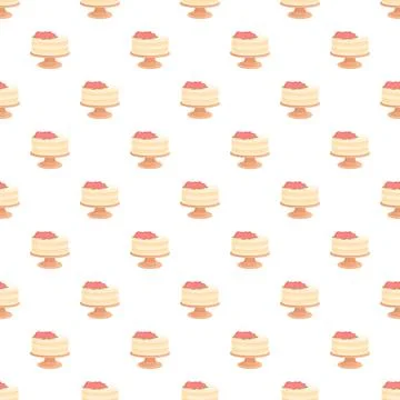 Decorative cake repeat pattern for celebration background Stock Illustration