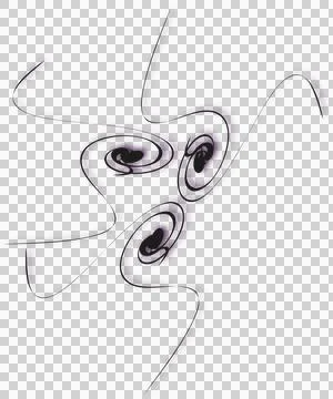 Decorative calligraphic pattern with elegant flowing lines. Stock Illustration
