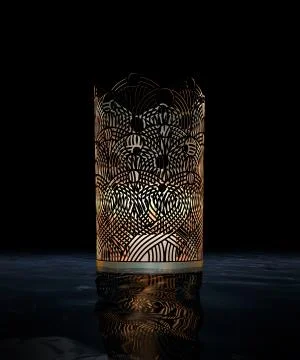 Decorative candeholder. 3D rendering. Stock Illustration