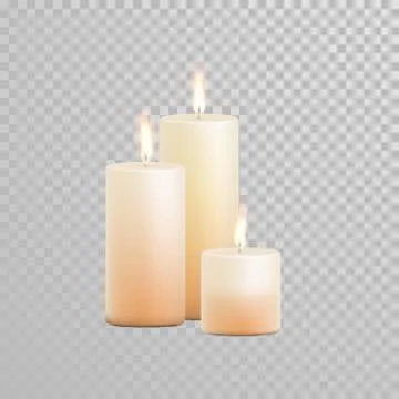 Decorative candle vector isolated set Illustration