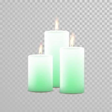 Decorative candle vector isolated set Illustration