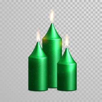 Decorative candle vector isolated set Illustration