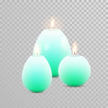 Decorative candle vector isolated set Stock Illustration
