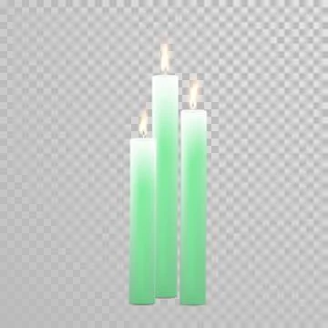 Decorative candle vector isolated set Illustration