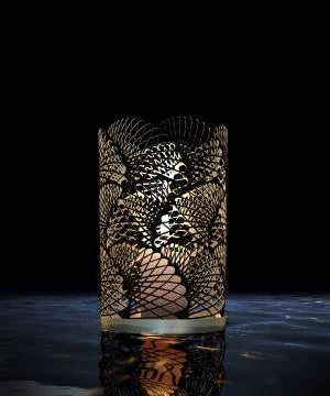 Decorative candlestick. 3D rendering. Stock Illustration