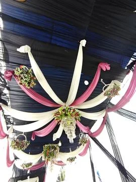 Decorative ceiling decorations at weddings Stock Photos