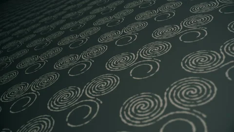 Decorative Celtic Triskele Spirals Motion Background Stock Footage 150498014