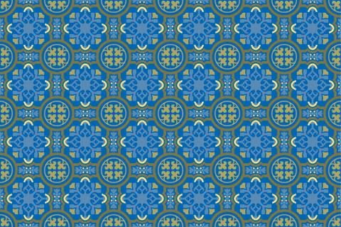 Decorative Ceramic Seamless Tiles Stock Illustration