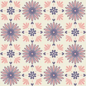 Decorative ceramic tile mosaic square shape, trendy purple lilac pink white p Illustrazione stock