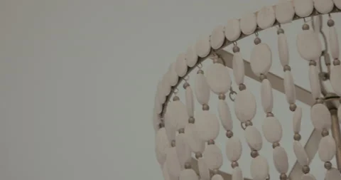 Decorative chandelier close-up with soft lighting 스톡 동영상 232444425
