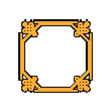 Decorative chinese frame border pixel art vector illustration Stock-Illustration