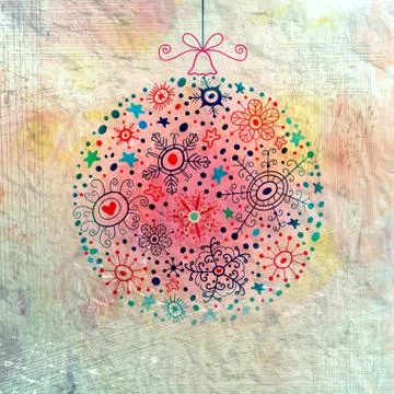 Decorative Christmas ball Stock Illustration